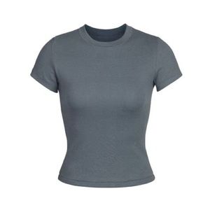 SKIMS Pointelle T-shirt in SLATE in MEDIUM